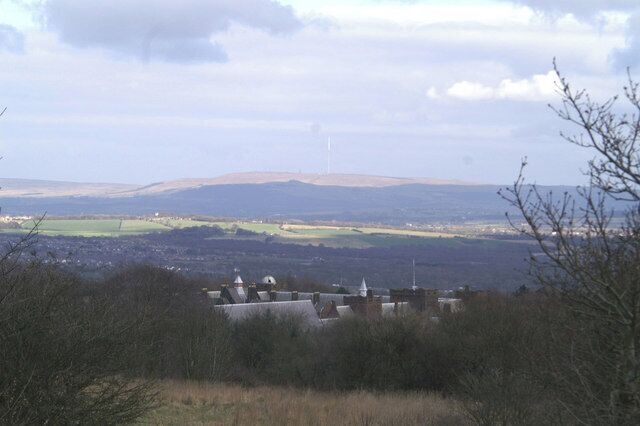 Over the top. ...of the rooftops former RC Seminary and College, Winter Hill's distinctive television mast stands out.