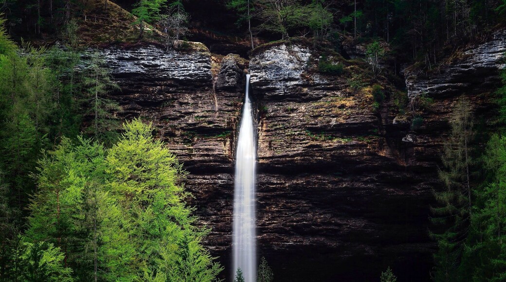 Slovenia is packed full of waterfalls in all shapes and sizes. What made this particular one stand out was the fact that you could walk behind it, that's always fun! My guess is that you have to have your own set of wheels to visit this one (that's how we did it) but I could be wrong.
To get this shot I had to wade barefoot across a freezing cold stream and then climb up a slope full of loose rocks. In retrospect I'd say it was worth it!