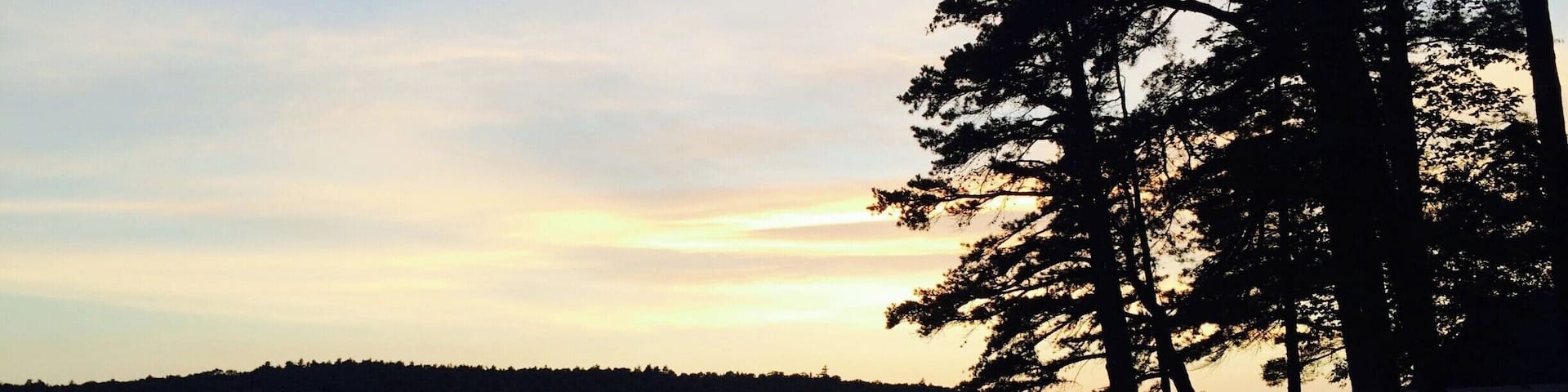 Waiting for fireworks for our July 4th celebration.
Sunset over Crystal Lake in Gray, Maine.