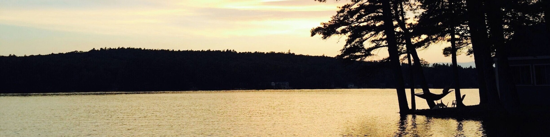 Waiting for fireworks for our July 4th celebration.
Sunset over Crystal Lake in Gray, Maine.