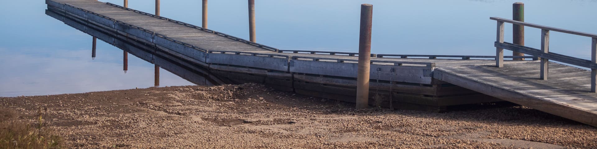 Machiasport Maine Pier and Mountains Reflection in water