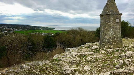 The Pepperpot was built in 1857 to commemorate Queen Victoriaâa Golden Jubilee. It overlooks the village of Silverdale with views out over Morecambe Bay. Walk through Eaves Wood to reach it but be ready to get lost en route on the myriad of woodland paths.