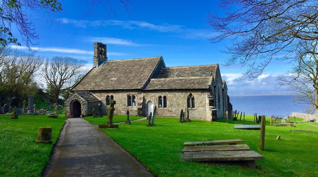Quaint old church with Saxon, Norman and Gothic features overlooking Morecambe Bay.