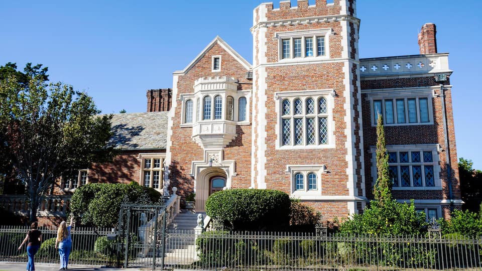 J5BDHK Jacksonville Florida Avondale historic neighborhood house home mansion upscale Leon Cheek Residence the Castle Medieval style 19