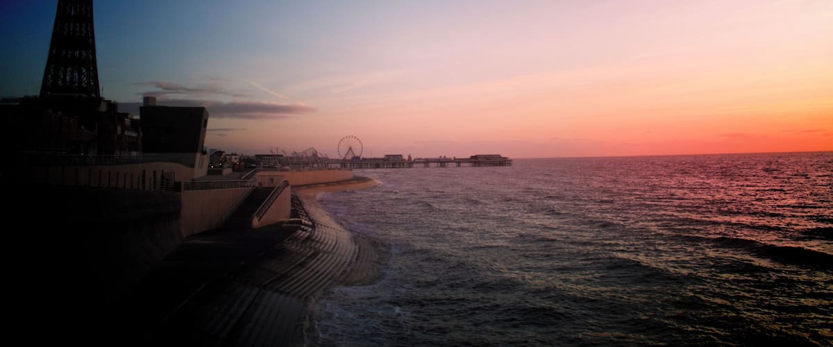 Blackpool Promenade Sunset