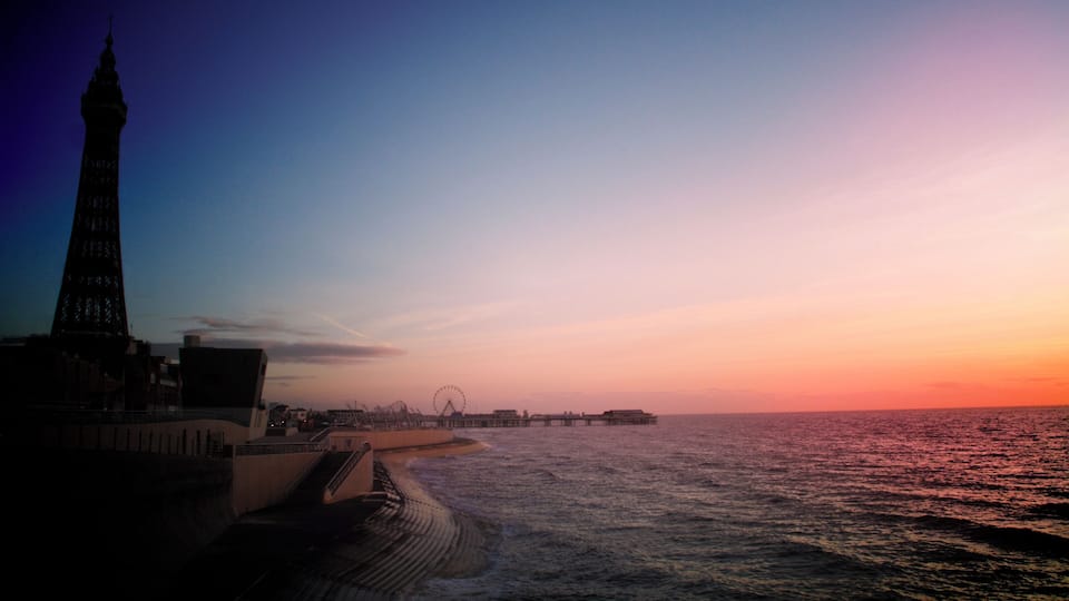 Blackpool Promenade Sunset