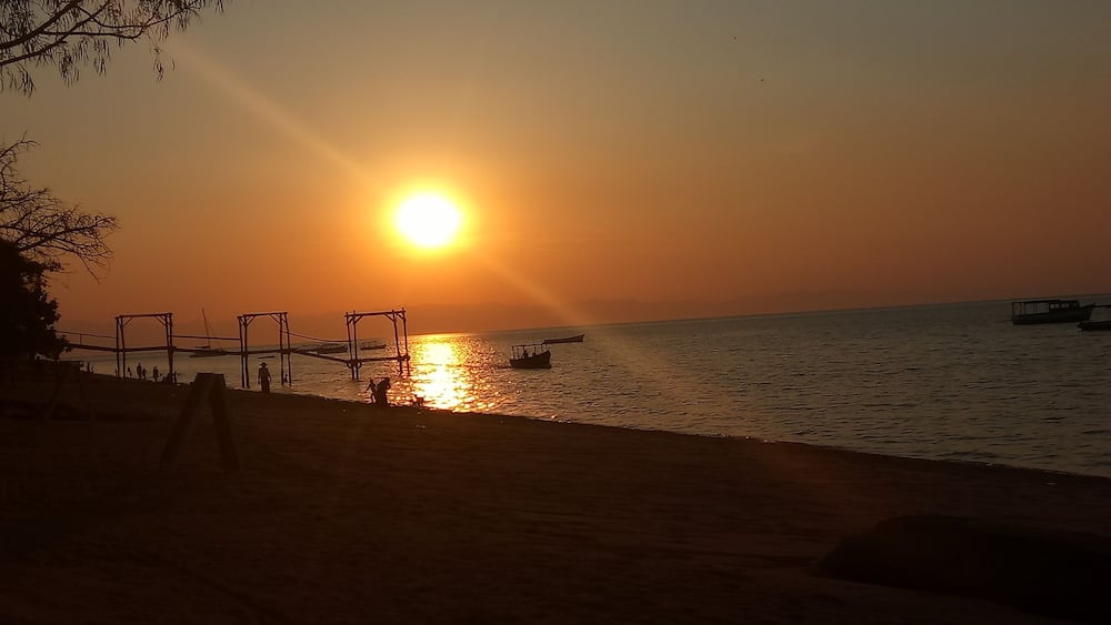Sunset at Lake Malawi.