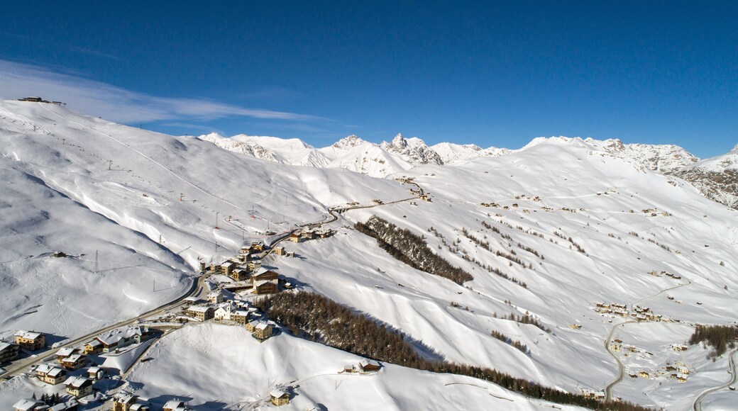 Ski station in Valtellina, village of Trepalle near Livigno.