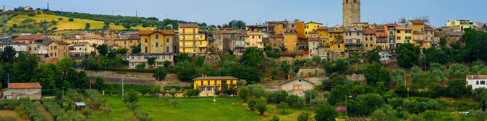 Country landscape near Appignano del Tronto, Marche, Italy