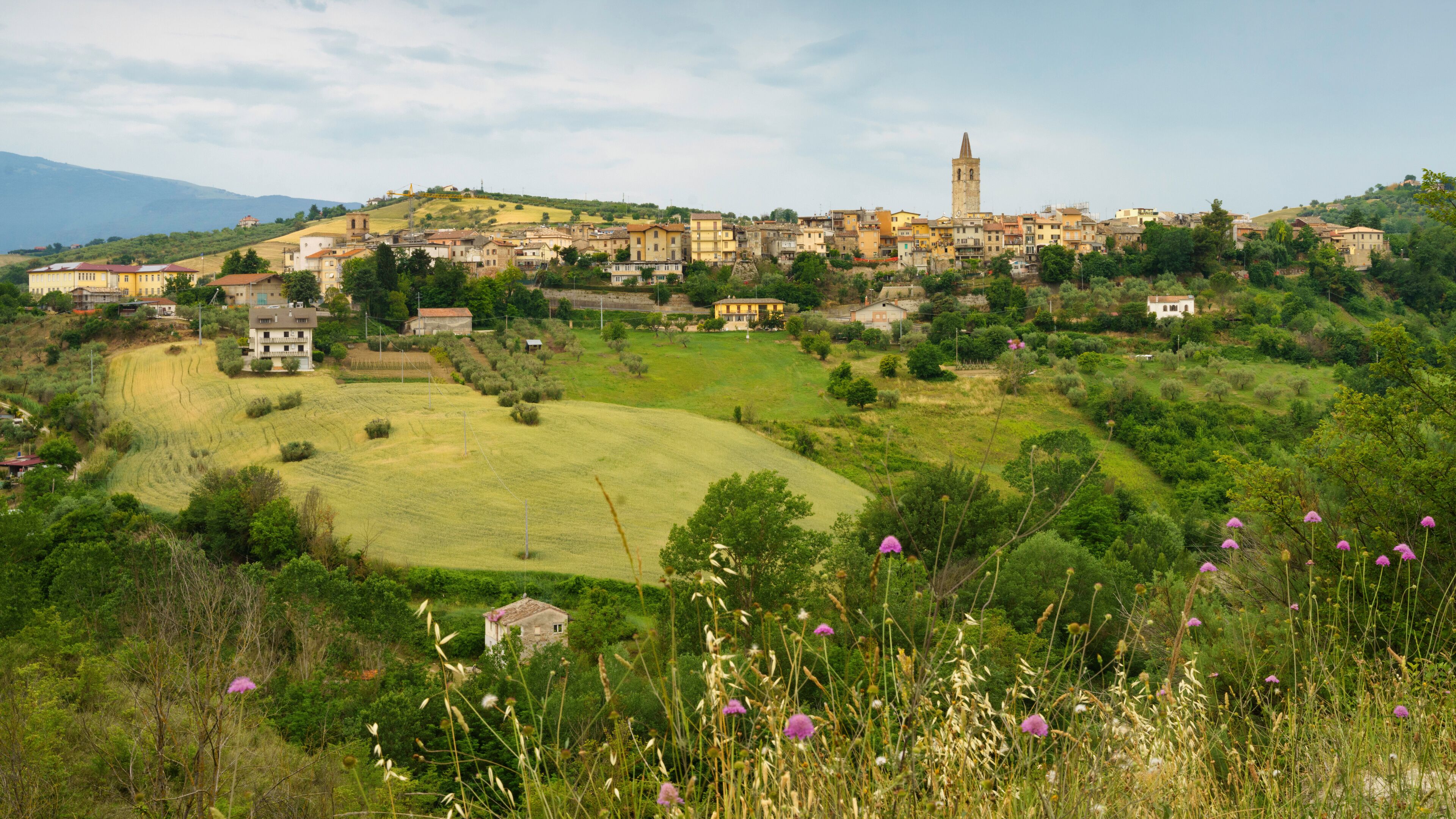 Country landscape near Appignano del Tronto, Marche, Italy