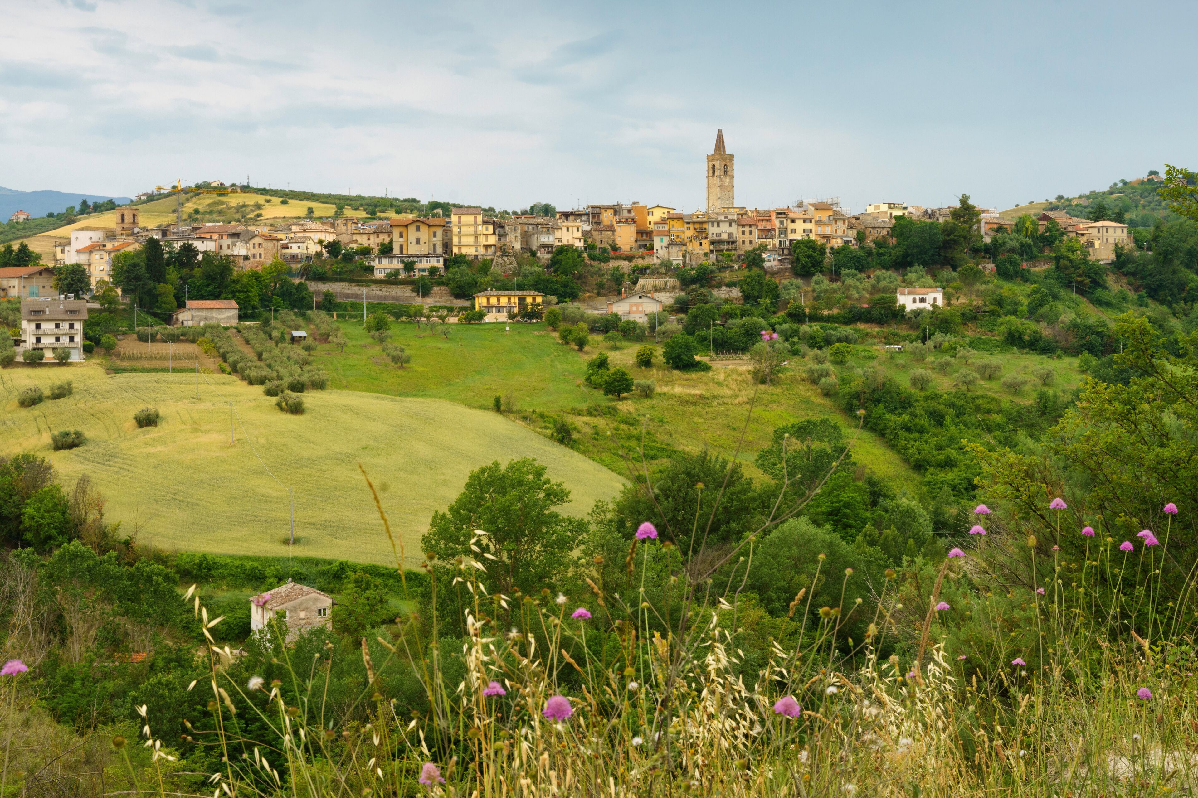 Country landscape near Appignano del Tronto, Marche, Italy