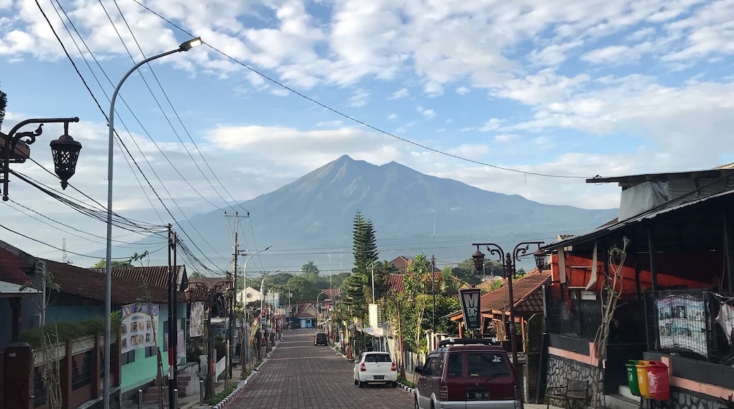 After 4 days of raining, the cloud finally decided to leave and reveal the beautiful Merbabu mountain.
