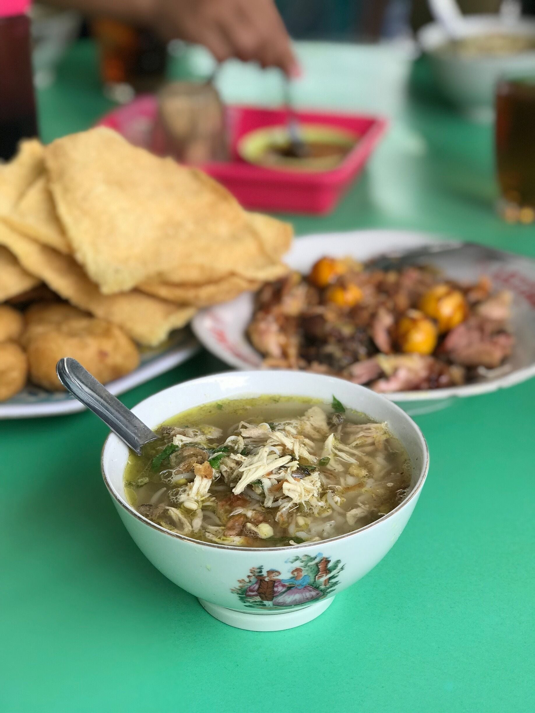 Soto is an Indonesian specialties such as soup made from meat and vegetable broth. The most commonly used meat are beef and chicken. There are many kind of Soto in Indonesia. Various regions in Indonesia have their own style of soto, with different compositions. If you are in doubt on what to eat, soto is a safe bet for your stomach.
