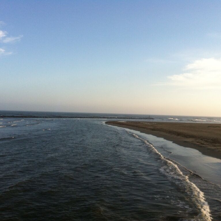 View of the beach from the 900' fishing pier at the park.