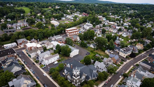Aerial Landscape of Homes in Perkasie Pennsylvania