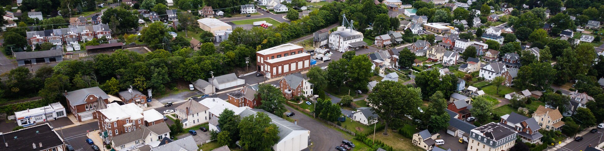 Aerial Landscape of Homes in Perkasie Pennsylvania