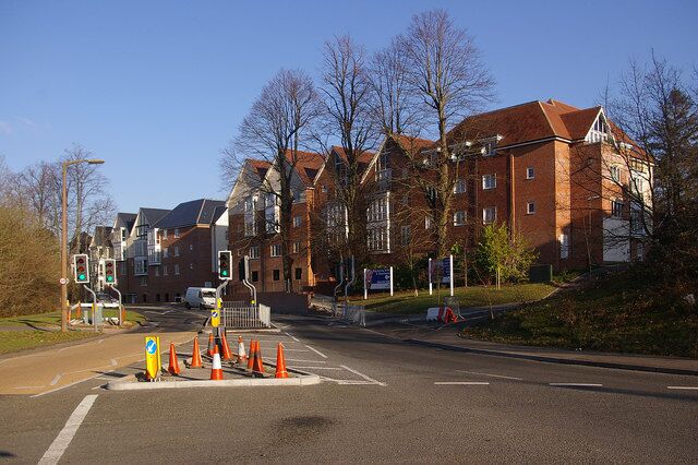 Stone Court A large housing/apartment development on the Balcombe Road, viewed from the Maidenbower Drive/Balcombe Road roundabout. The name derives from the large house previously on the site, also Stone Court, whose grounds make up the bulk of the site.