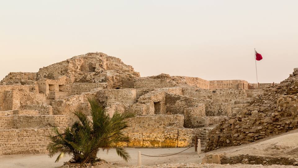 Old Bahrain Fort at Seef in late afternoon