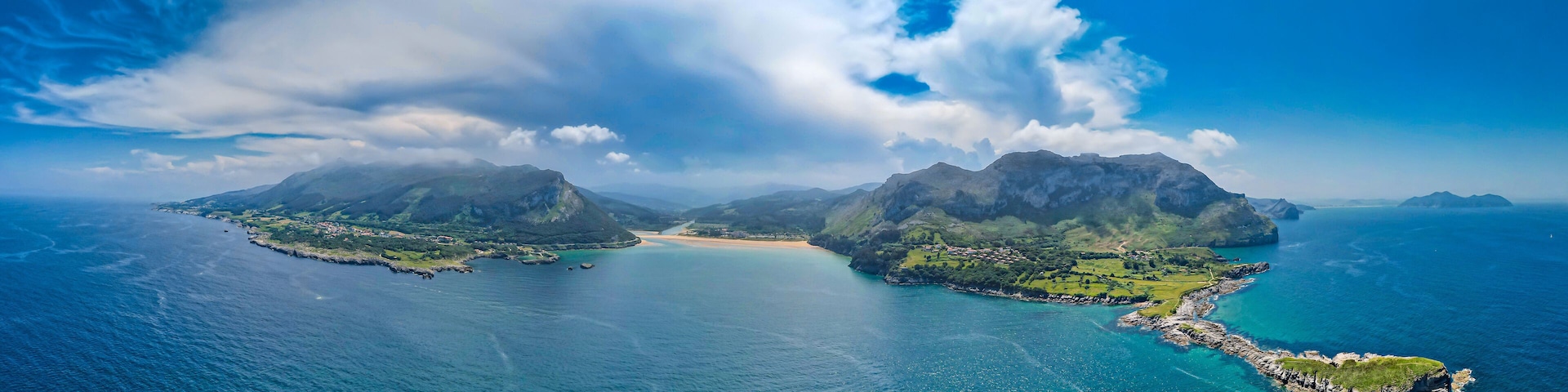 La Ballena de Oriñón from above on the north coast of Spain