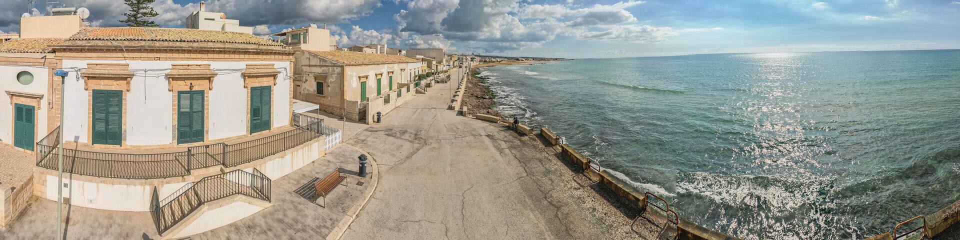Aerial View of Donnalucata, Scicli, Ragusa, Sicily, Italy, Europe