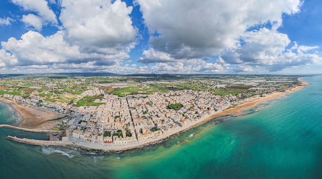 Aerial View of Donnalucata, Scicli, Ragusa, Sicily, Italy, Europe