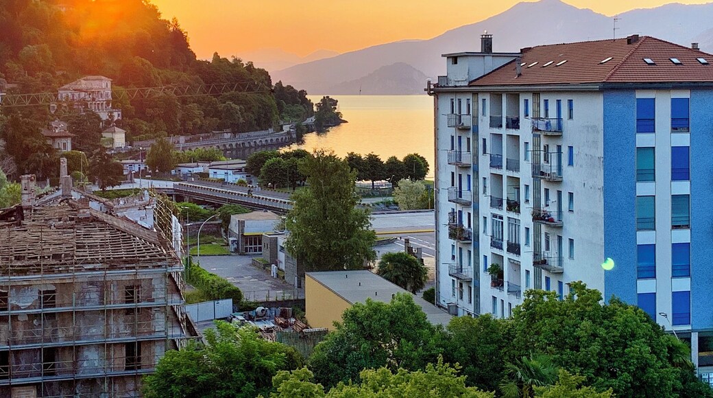 Luxurious penthouse view of sunrise Intra on Lake Maggiore. This Cordo Lorenzo CobIanchi condo has million $ views!