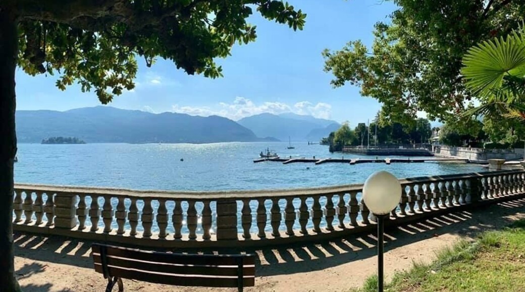 Park in Intra Verbania on Lake Maggiore! A panorama to capture the full breadth of the beauty. The area included beautiful hillside villas.