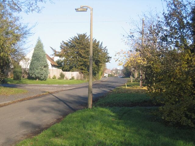 High Street, Girton, Cambs.  view from the quiet southern end near Gretton Court towards the village.