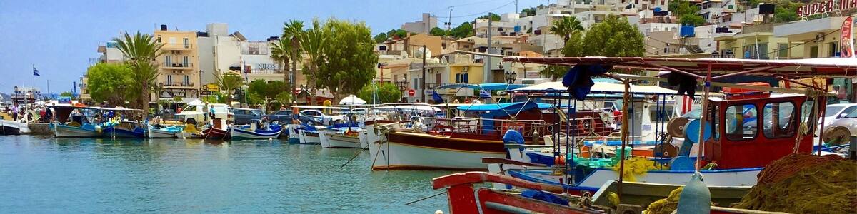 Small port at Elounda, Crete Island