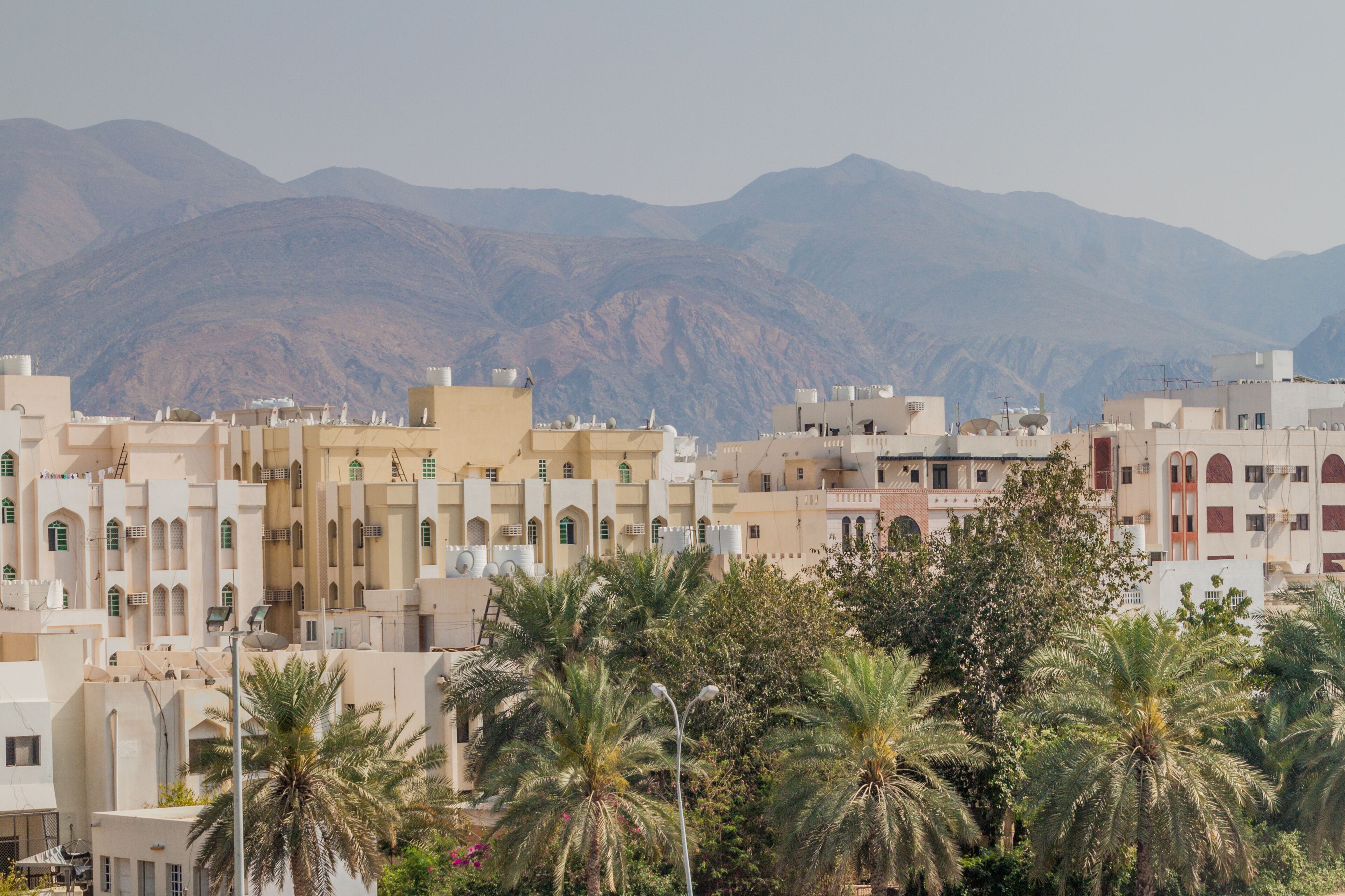 Skyline of Al Khuwair neighborhood in Muscat, Oman