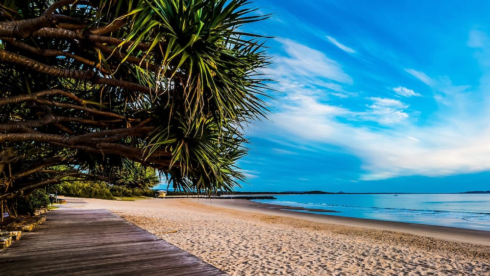 Noosa Main Beach, Boardwalk beach and water