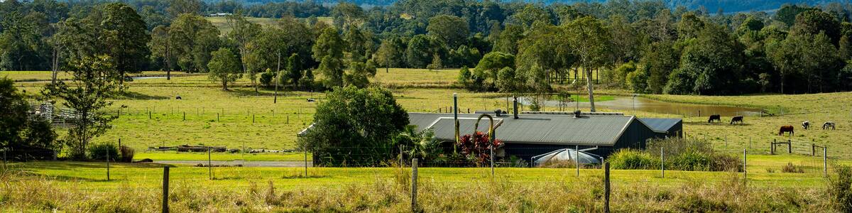 Beautiful landscape in rural Nimbin, NSW, Australia