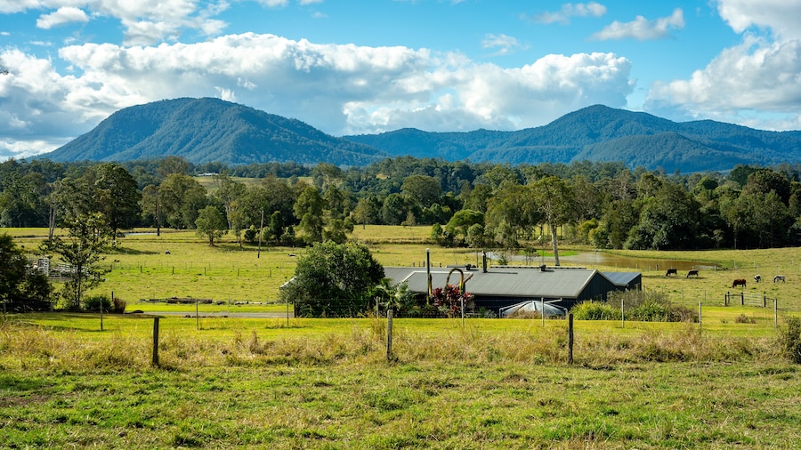 Beautiful landscape in rural Nimbin, NSW, Australia