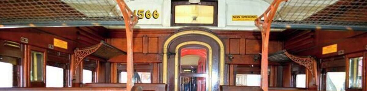 'A day out with Thomas' at Trainworks Museum.
Original train carriage from the early days.