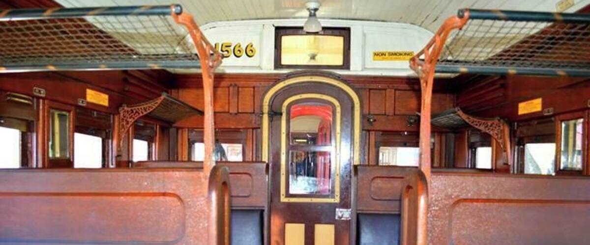 'A day out with Thomas' at Trainworks Museum.
Original train carriage from the early days.