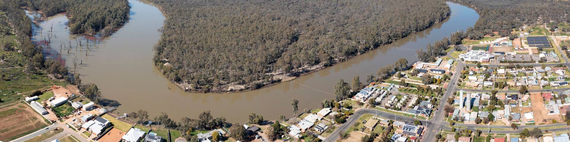 The Murray river at the town of Euston New South wales, Australia.