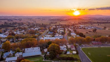 Millthorpe featuring landscape views, a small town or village and a sunset