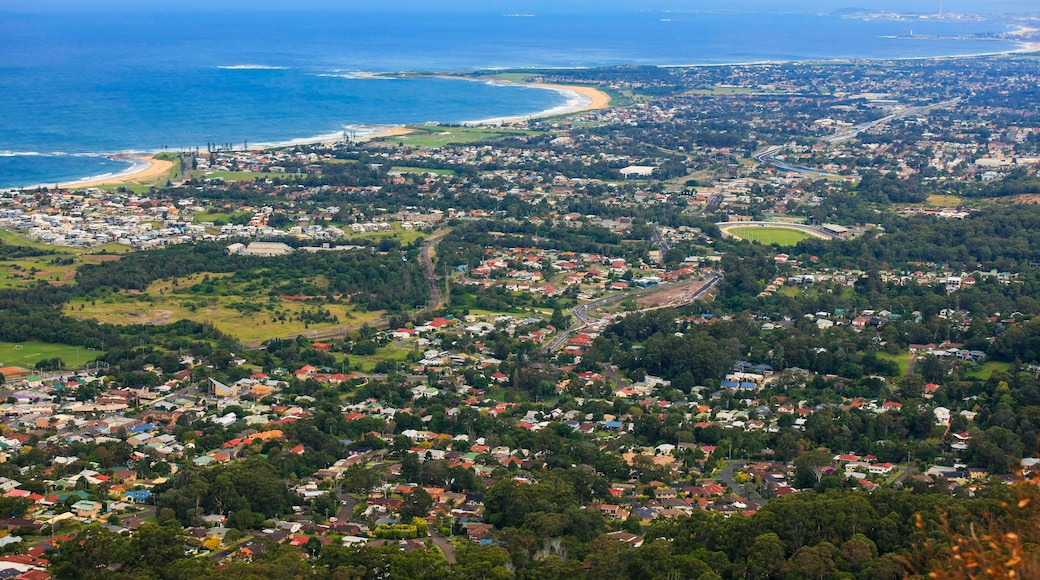Panoramic view of the Australian east coast from the town of Bulli down to Wollongong, NSW, Australia