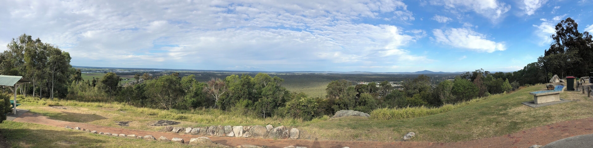View from the lookout at the top of the hill I’m MacLean