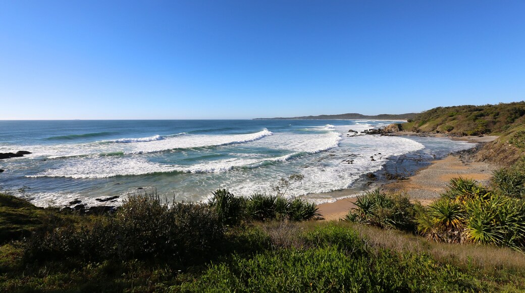 A perfect sunny day at Minnie Water Beach in Yuraygir National Park on the mid north coast of NSW in Australia.