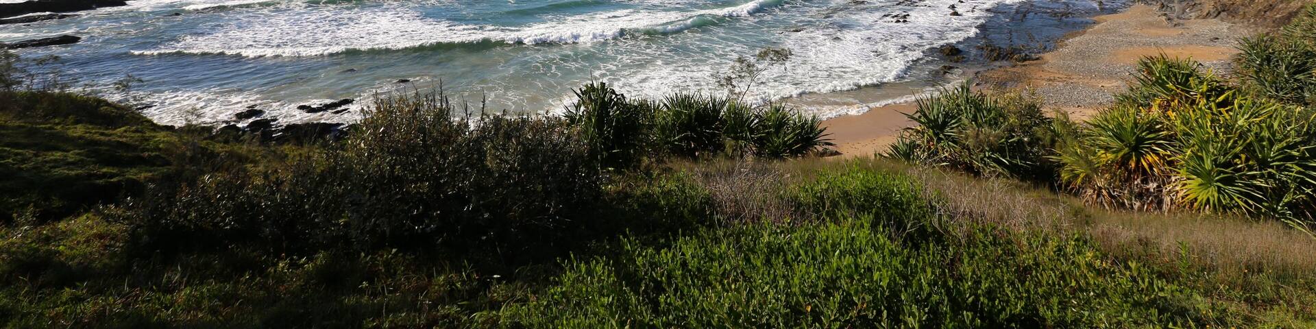 A perfect sunny day at Minnie Water Beach in Yuraygir National Park on the mid north coast of NSW in Australia.