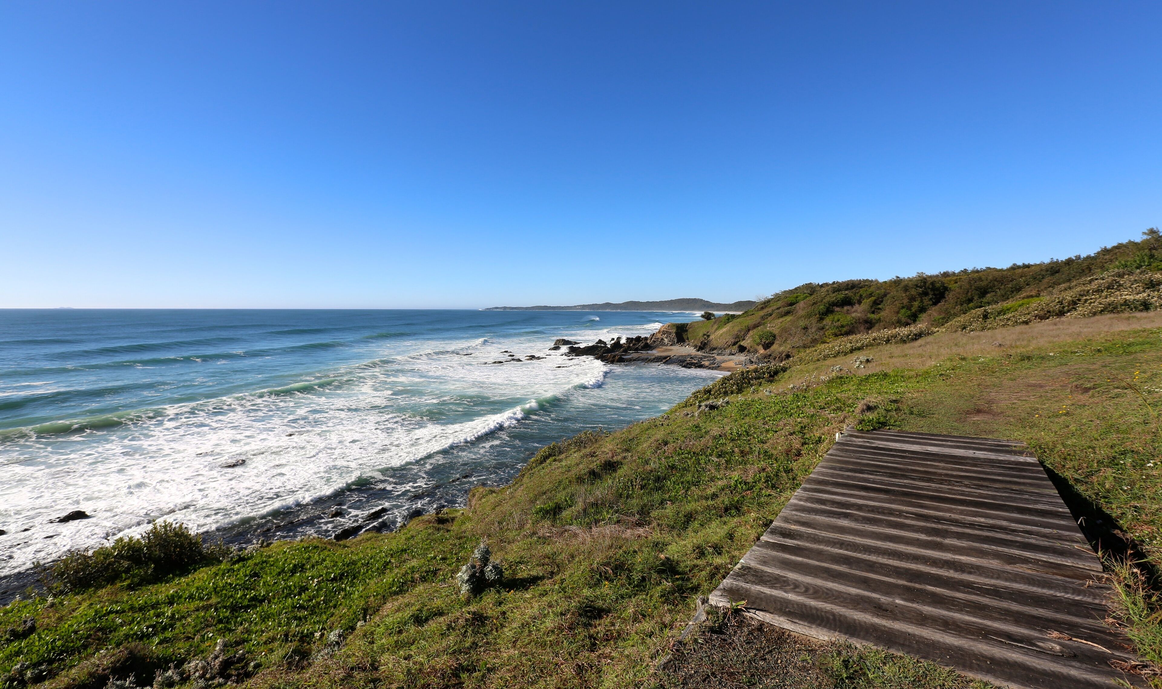 A perfect sunny day at Minnie Water Beach in Yuraygir National Park on the mid north coast of NSW in Australia.