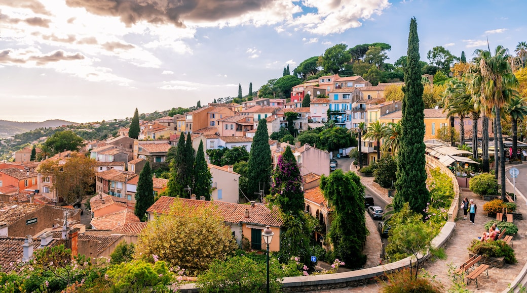 Medieval village of Bormes-les-Mimosas, in the Var, in Provence, France.