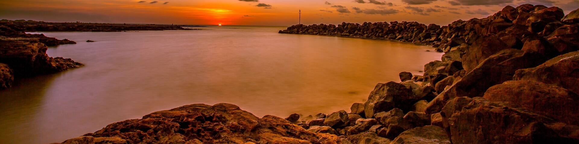 Long exposure of sunset in Darwin Australia