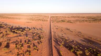Sturt National Park, dingo fence stretches thousands of miles across Australia.