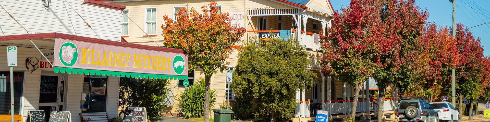 Killarney which includes a small town or village