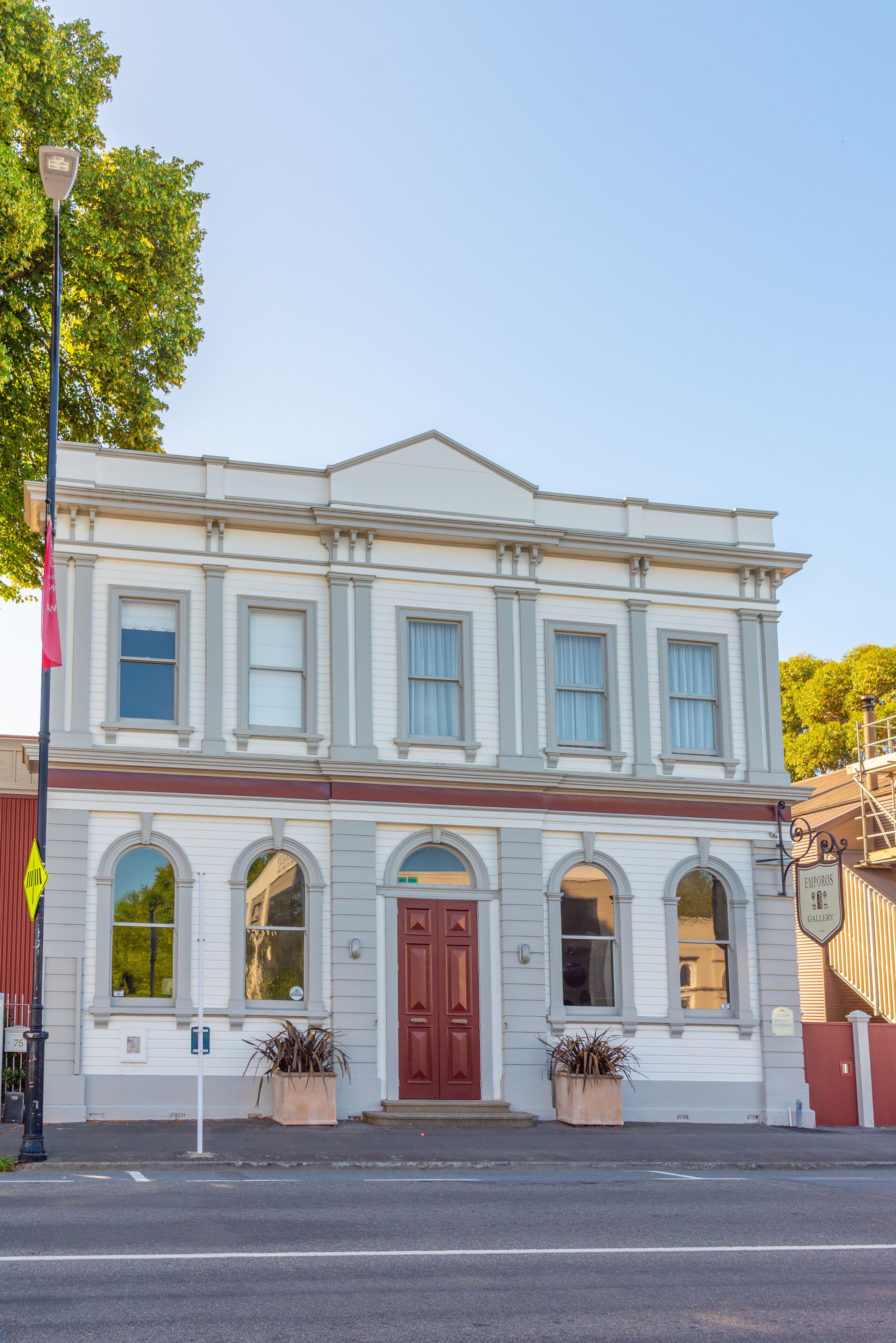 Historical buildings in the center of Greytown, New Zealand