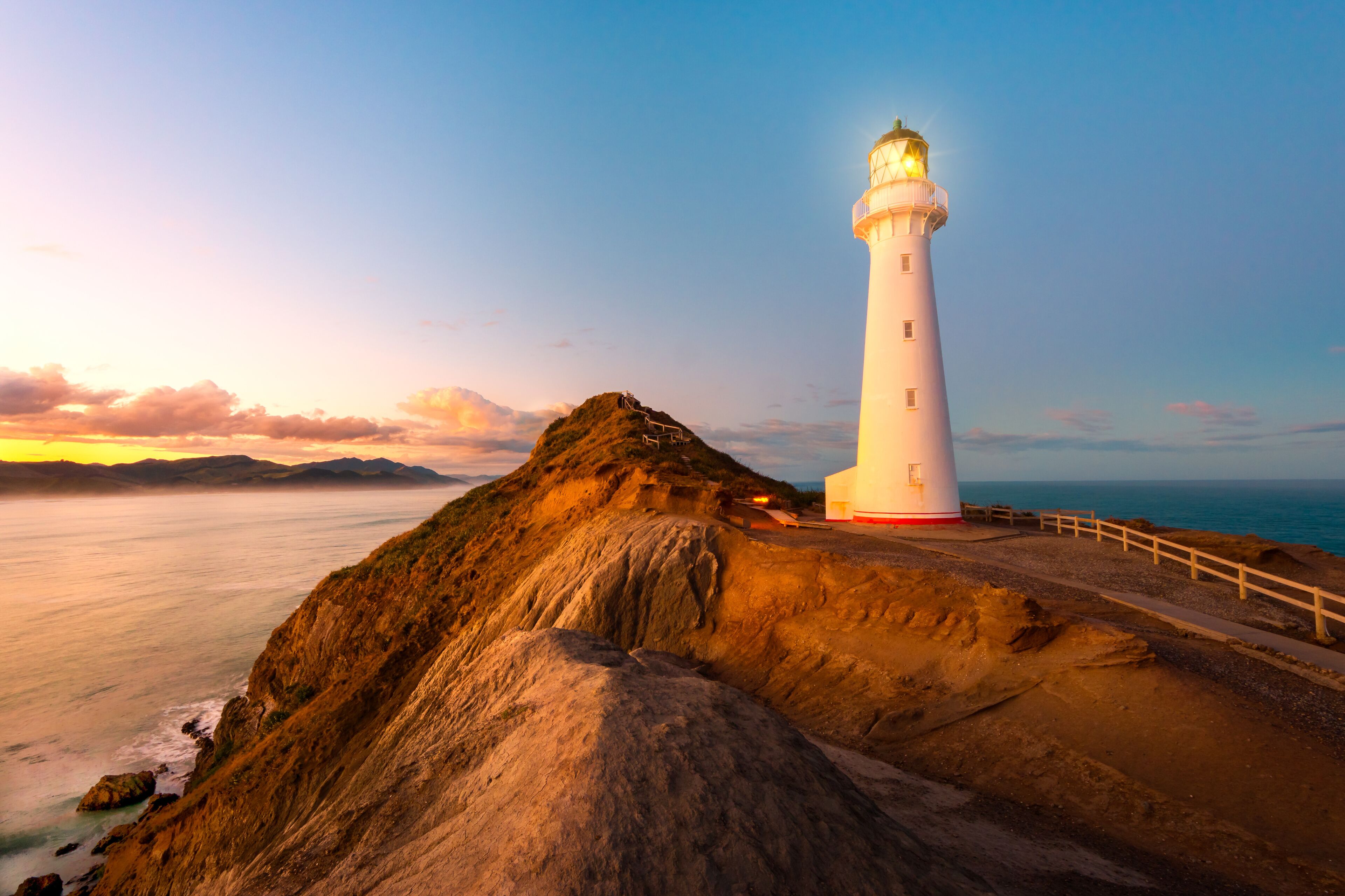 Castlepoint or Castle Point Lighthouse is a popular travel destination located in the village of Castlepoint on the Wairarapa coast of the North Island of NZ. The light was first lit in 1913. 