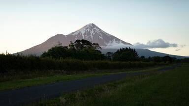 Mount Taranaki at sunset