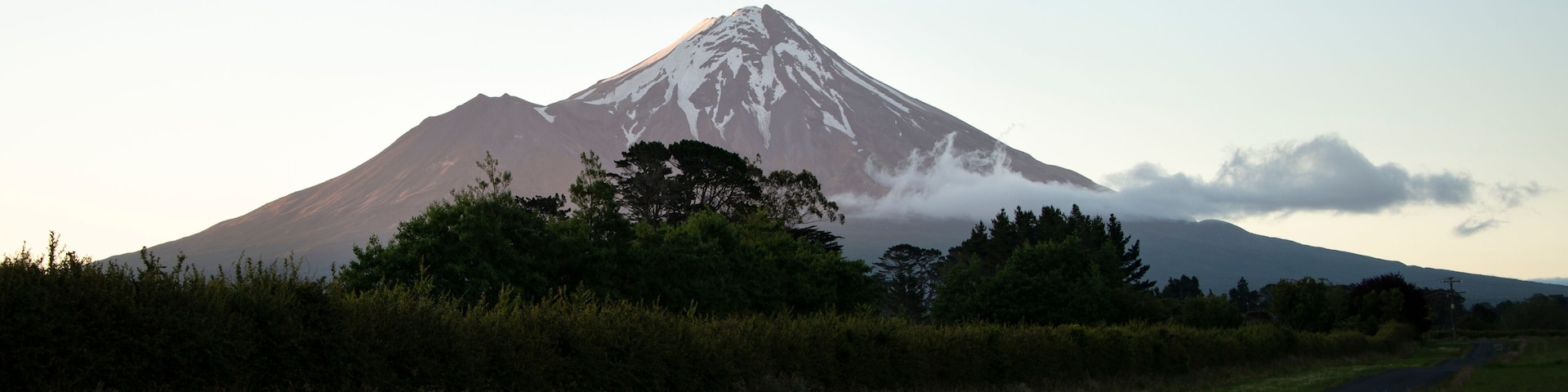 Mount Taranaki at sunset